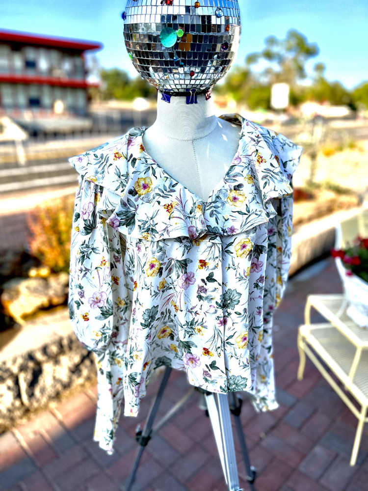 VALENTINO COTTAGE CORE FLORAL TOP - Picture 4 of 6